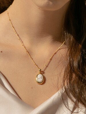 oval cameo necklace 大 (3colors)