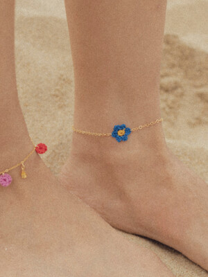 Daisy knit point Anklet