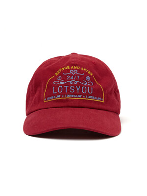 lotsyou_Old Money Classic Ballcap Red