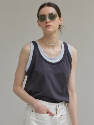 LAYERED OVERFIT TOP (CHARCOAL)