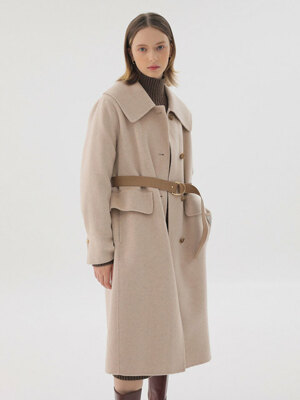 Wide-Collar Cashmere Handmade Coat NEW3XH632