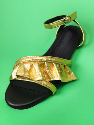 Fairy Ruffle Slingback Sandal _ Gold