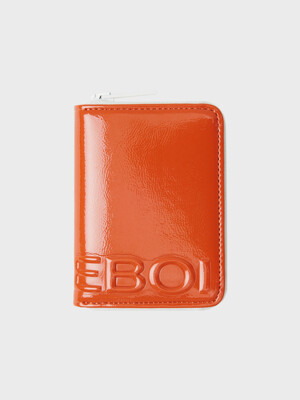 enamel zip cardholder(애나멜지퍼카드홀더) - 오렌지