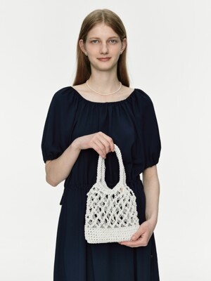 nouvel net bag (tote) - white