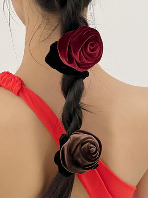 rose velvet scrunchie (6colors)