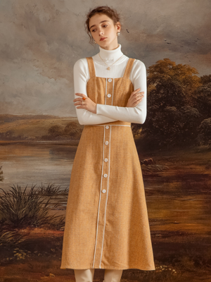 Sling woolen vest skirt