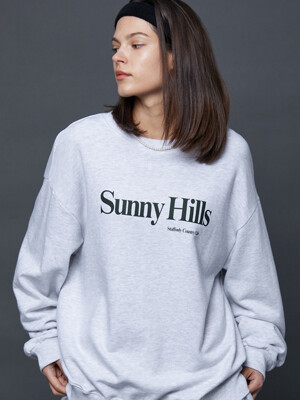 SUNNY HILLS SWEATSHIRTS 2 (MELANGE WHITE)