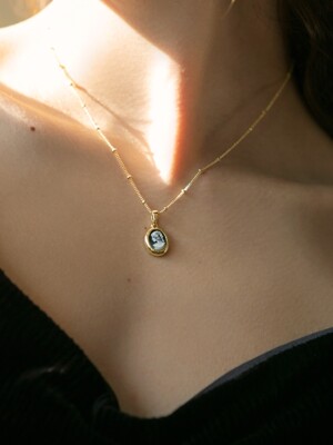 oval cameo necklace 小 (2colors)