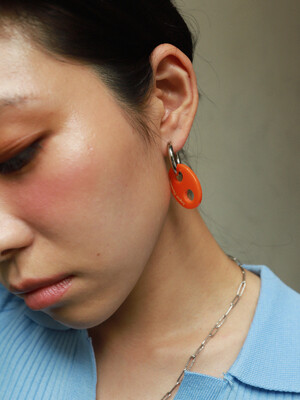 Pig nose hoop earring (Orange)