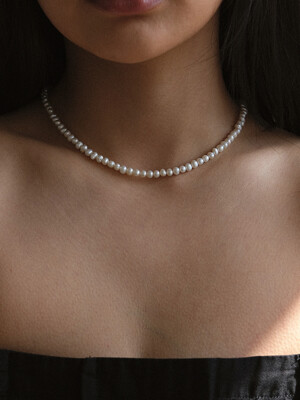 Margaret Pearl Necklace (silver925)(2color)