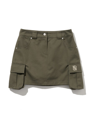 Cargo Mini Skirt Pants [KHAKI]