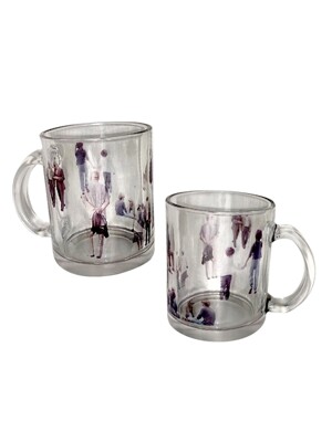Our backs  glass mug cup