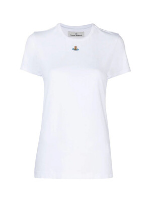 ORB 로고 여성 반팔 티셔츠 3G010017J001MGO A401 화이트