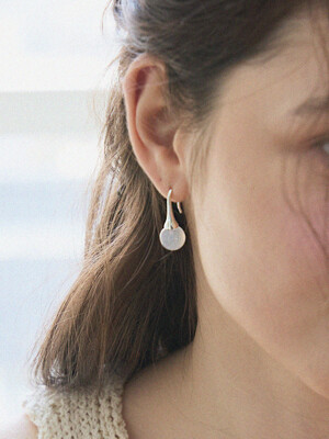 White Jade earring