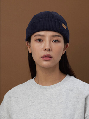 T214AACU51_NEWLY LEATHER WATCH CAP 와치캡 숏비니