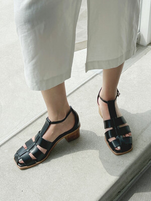 ANNA Fisherman Strap Sandals - 5color 5cm 피셔맨 스트랩 미들 샌들힐