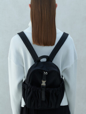 Gathered Mini Backpack_Black
