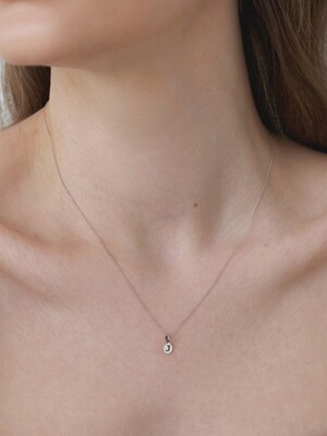 [Silver] Mini Initial Necklace