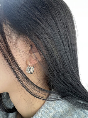 [925silver] Mini hoop earring (2color)