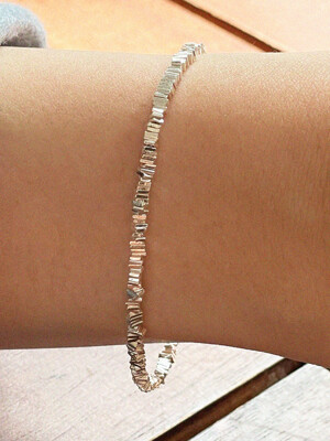 silver925 step bracelet