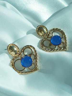 toy heart earrings (BLUE)