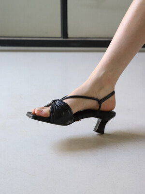 Braid sandal / black (5cm)