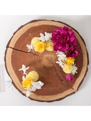 다알리아 퐁퐁 납골당 ㄱ자리스 (2PCS) 15cmP 조화 꽃