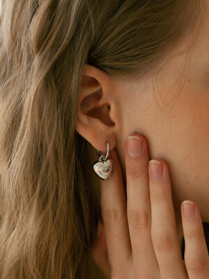 love heart surgical ring earrings