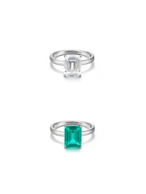 [Silver925]Bold Emerald Cut Ring_CR0490