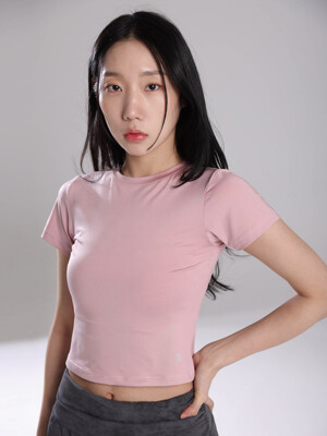 모어아웃 여성요가복 에센셜 베이직 크롭 티셔츠 4TT4436