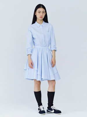 double circular skirt (blue stripe)