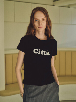 CITTA Signature Logo Slim T-shirt_CTT332(Black)