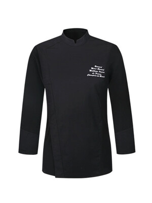 edin chef coat (black) #AJ1648