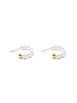 HB024 Ring pearl earrings
