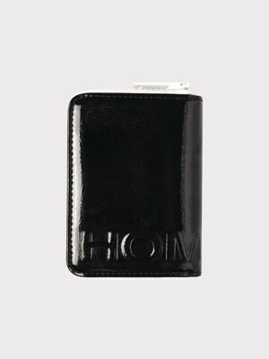 enamel zip cardholder(애나멜지퍼카드홀더) - 블랙