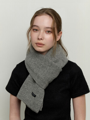 cozy knit muffler - gray