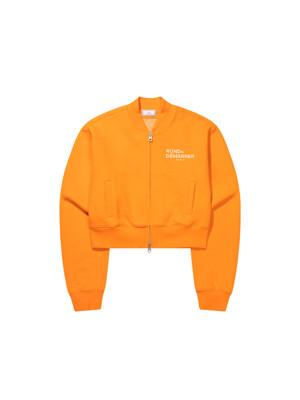 [Woman] Rond&Demarrer Bold Logo Sweat Crop Blouson [Orange]