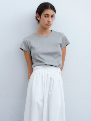 silket cap t-shirt (light grey)