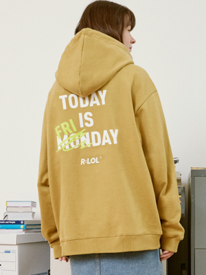 (HD-20722) R:LOL TODAY IS FRIDAY HOOD T-SHIRT OLIVE