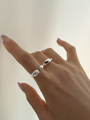 [925silver] Open hole ring
