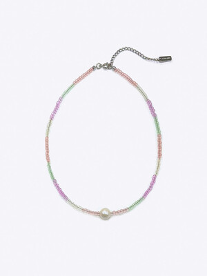 [단독]pastel rainbow necklace