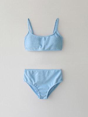 Terry cotton bikini (Blue)