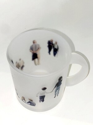 Our backs  glass mug cup (matte)