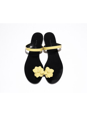 Yellow Flo Mee Leather Sandals
