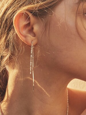 3CHAIN drop EARRING