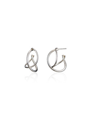[silver925]fine line hoop earring