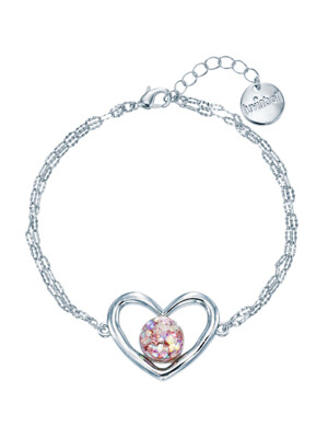 Line Heart Snowball Bracelet