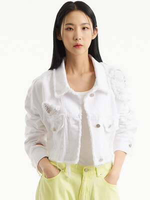 UP-386 디스트로이드자켓_DESTROYED JACKET WHITE