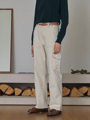 Cotton Cargo pants - Cream