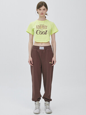 Labeled sweat pants - Brown